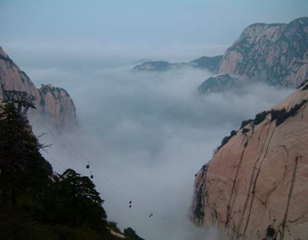 Pohled z hory Huashan